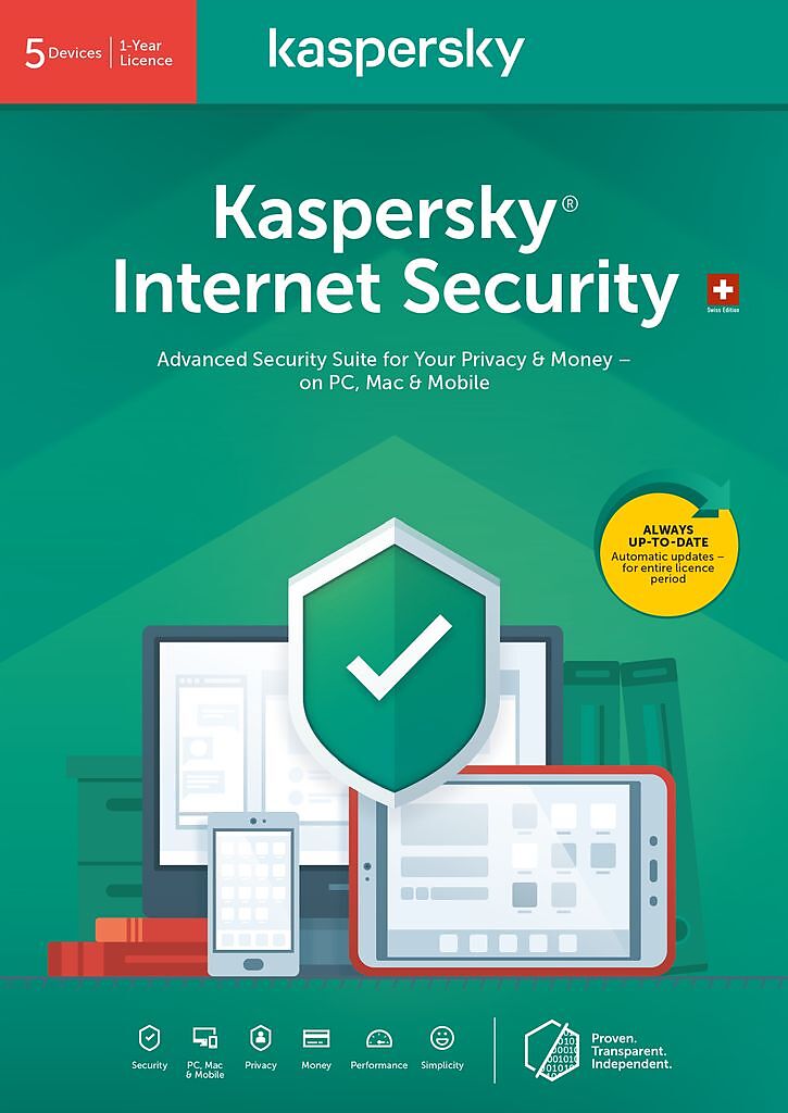 Kaspersky Internet Security (5 PC) [PC/Mac/Android] (D/F/I)